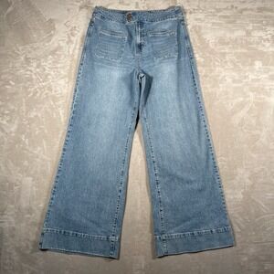 Habitual Women's Jeans Wide Leg Denim Casual Light Wash 14_32 Blue